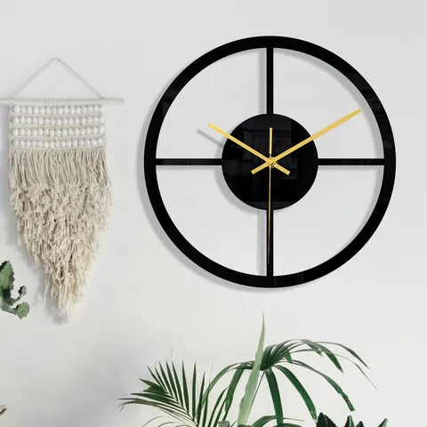 Modern Minimalist Acrylic Wall Clock Silent Sweep Movement Round Decorative Clock For Living Room Bedroom