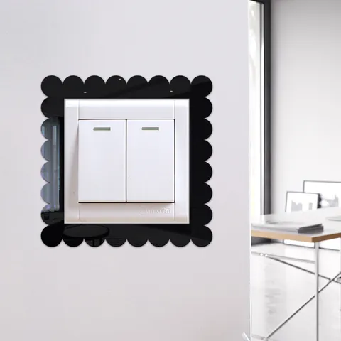 Acrylic Mirror Wall Sticker Square Switch Cover Decorative Reflective Wall Decal For Living Room Bedroom Home Decor