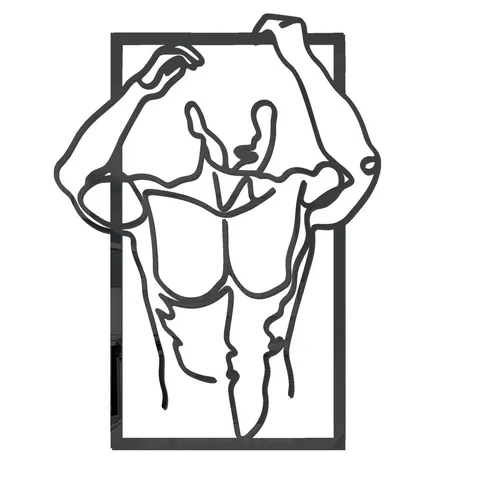 3D Acrylic Mirror Wall Sticker Sexy Fitness Muscle Man Abstract Art Design Self Adhesive Home Decor Bedroom Wall Art