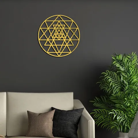 Flower Of Life Geometric Lines Acrylic Mirror Wall Sticker 3D Art Decal For Living Room Bedroom Home Decor