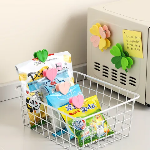 Klee Magnetischer Verschlussclip Kühlschrankmagnet Lebensmittel Snack Beutel Verschlussclip Kreativer Küchen Aufbewahrung Clip Halter