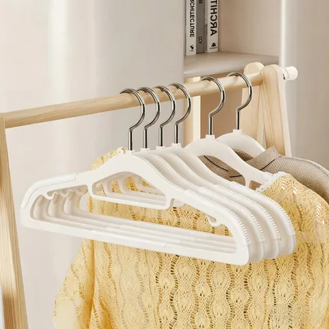 Plastic Clothes Hangers Non Slip Heavy Duty Wide Shoulder Coat Hangers Traceless Seamless Drying Rack Home Closet Organization