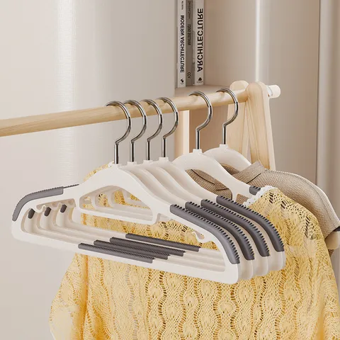 Plastic Clothes Hangers Non Slip Heavy Duty Wide Shoulder Coat Hangers Traceless Seamless Drying Rack Home Closet Organization