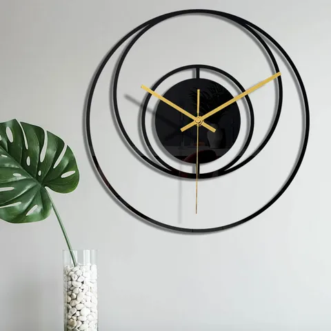 Modern Minimalist Acrylic Wall Clock 3D Geometric Silent Non-Ticking Decorative Hanging Clock For Living Room Office Home Decor