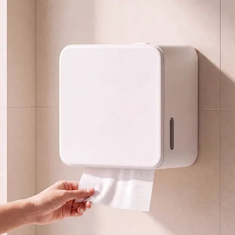Wall Mounted Paper Towel Dispenser Plastic Bathroom Tissue Box Modern Minimalist Waterproof Hand Towel Holder