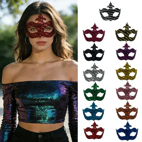 Halloween Maskerade Party Maske Pailletten Halbgesicht Augenmaske Kostüm Requisite Für Damen Herren Festival Karneval Party