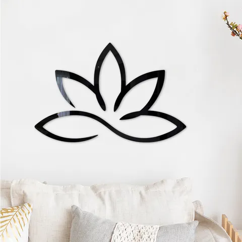 3D Acryl Spiegel Wandaufkleber Lotusblume DIY Selbstklebend Wandtattoo Moderne Heimdekoration Wohnzimmer Schlafzimmer Kunst