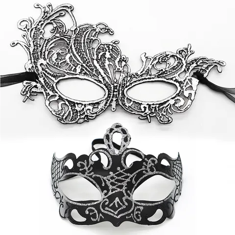 Set Maskas Masquerade Dantela Misi Prosopo Phoenix Crown Parti Halloween Carnival Stage Performance Prop