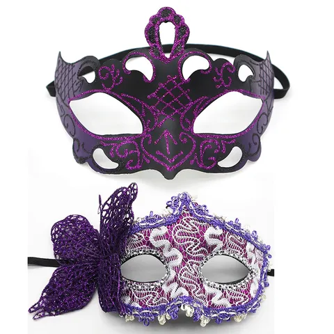Masque de Mascarade Couronne Papillon Dentelle Demi-Visage Masque Pour Halloween Carnaval Fête Femme Homme Accessoires de Costume