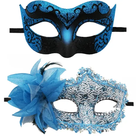 Maskerade Party Maske Prinzessin Feen Maske Mit Seitlicher Blume Gold Blau Silber紫色 Kostüm Zubehör Für Erwachsene Und Kinder