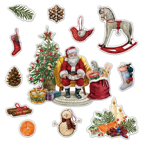 Christmas Refrigerator Magnets Cute Snowman Santa Claus Magnetic Stickers For Dishwasher Holiday Home Kitchen Decor