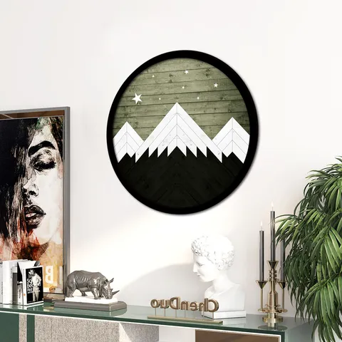 Nordic Geometric Wooden Wall Art Living Room Bedroom Study Decorative Wall Sticker Creative Wood Hanging Painting Home Decor
