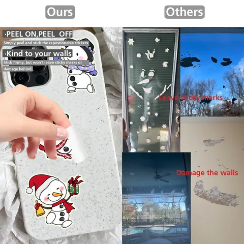 Foteiná Aftokollita Toíchou Chionánthropos Cartoon Afsiroúmena Lámpei sto Skoteinoú Christougenniátika Aftokollita gia Diakosmisi Spitioú