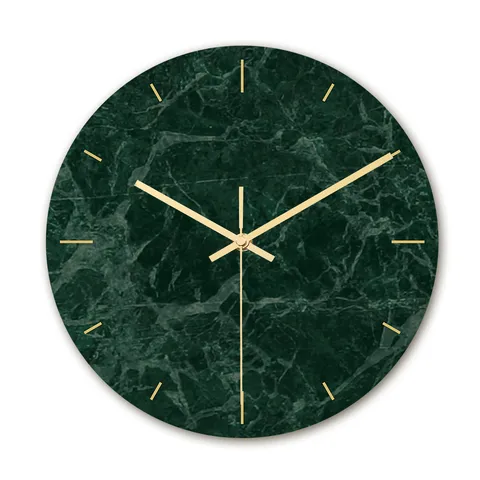 Orologio da Parete Moderno Minimalista in Acrilico con Motivo Marmo Movimento Silenzioso per Soggiorno Camera da Letto