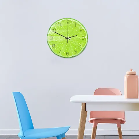 Creative Lime Slice Acrylic Wall Clock Silent Sweep Movement Modern Round Clock For Living Room Bedroom Home Decor