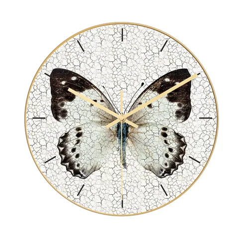 Kreative Schmetterling Wanduhr Acryl UV Gedruckt Leise Bewegung Modernes Design Dekoratives Hängendes Für Wohnzimmer Zuhause