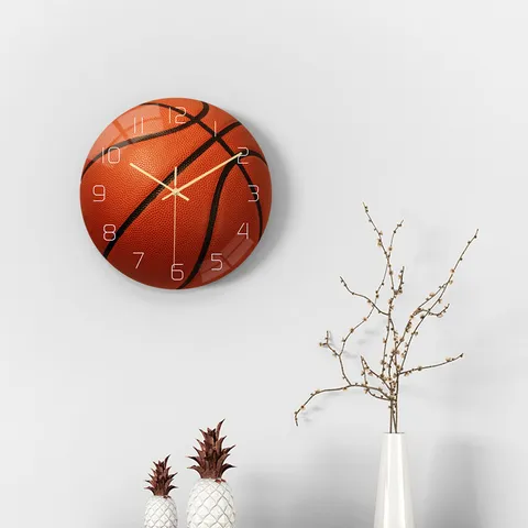 Acrylic Basketball Wall Clock Silent Decorative Clock For Living Room
