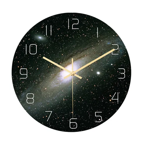 Modern Creative Universe Starry Sky Wall Clock Acrylic Silent Movement Decorative Timepiece For Living Room Bedroom