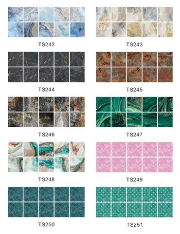Stickers Carrelage Cristal Imperméables Cuisine Mur Rénovation DécalcomANIES Motif Marbre Géométrique Décoration Murale Art