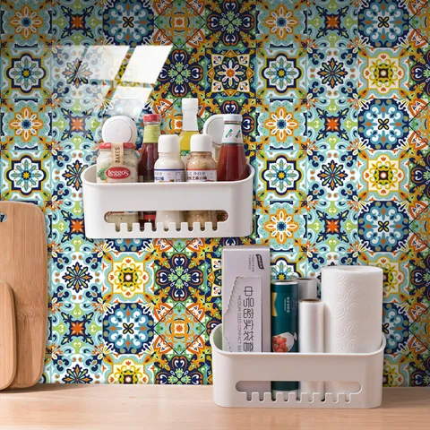 Adesivo per Piastrelle Retro Impermeabile Autoadesivo Pellicola di Cristallo PVC Adesivo Murale Decorazione Cucina Bagno
