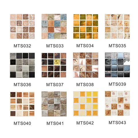 Waterproof Mosaic Tile Wall Stickers Self Adhesive Peel And Stick Backsplash Decals For Kitchen Bathroom Home Decor