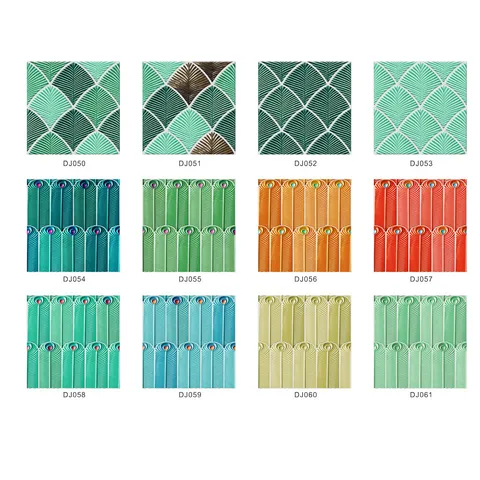 Peacock Feather Pattern Waterproof Crystal Film Wall Tile Stickers Peel And Stick Home Kitchen Bathroom Wall Renovation Decals