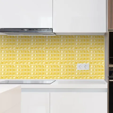3D Mosaik Tile Wall Stickers Waterproof Self Adhesive PVC Wallpaper For Kitchen And Bathroom Home Decoration