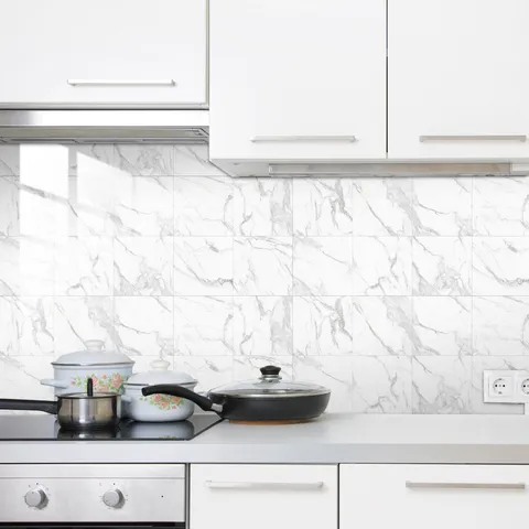 Imitation Marble Crystal Film Tile Stickers Self Adhesive Waterproof Wall Stickers For Home Decor Kitchen Bathroom Remodeling