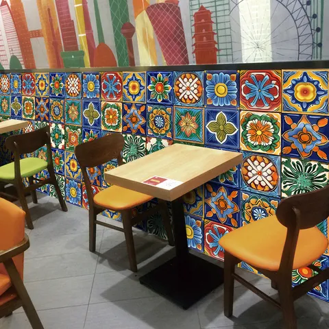 Stickers Carrelage PVC Imperméables Style Marocain Autocollants Muraux Géométriques Rétro Pour Cuisine Salle de Bains
