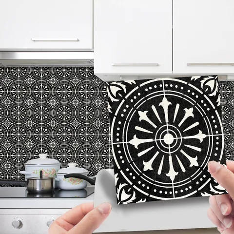 3D Peel And Stick Tile Stickers Waterproof Self Adhesive Mosaic Wall Decals For Kitchen Bathroom Home Decor