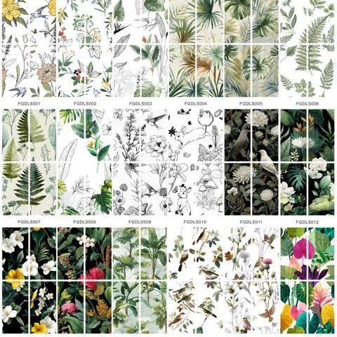 French Style Waterproof Self-Adhesive PVC Tile Stickers Removable Home Kitchen Bedroom Wall Decals Decorative Peel and Stick Art Murals
