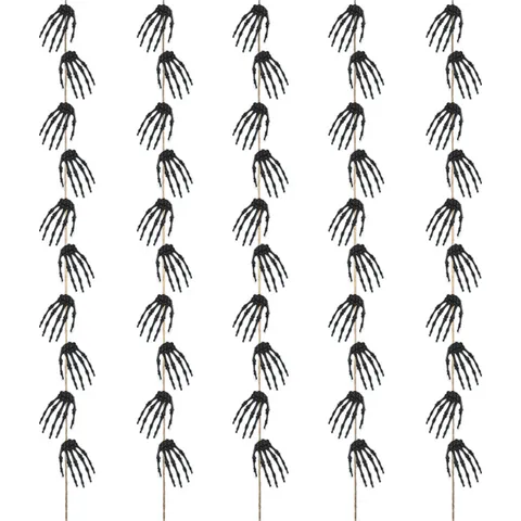 Halloween Skeleton Hands Hanging Garland Horror Ghost House Curtain Decor Plastic Bone Palm Streamer Haunted Layout Party Supplies Ornament