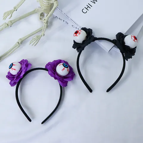 Halloween Oogbal Haarband Skelet Hand Roos Haarsieraden Plastic Hars Feestverkleedpartij Cosplay Hoofdband Voor Unisex