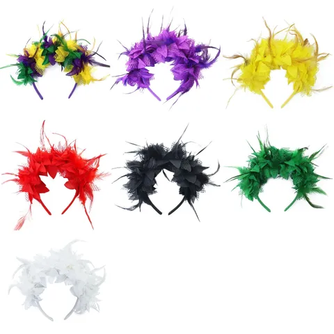 Carnaval Veer Bloem Hoofdband Feest Festival Masquarade Performance Hoofddeksel Veelkleurig Bloemen Haarband Voor Dames Heren
