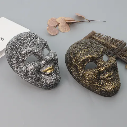 Halloween Scary Skull Full Face Mask Masquerade Carnival Party Costume Prop Resin Horror Mask For Men Women Decoration