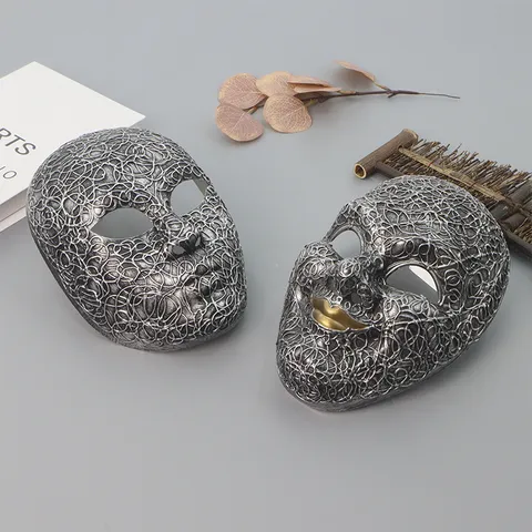 Halloween Scary Skull Full Face Mask Masquerade Carnival Party Costume Prop Resin Horror Mask For Men Women Decoration