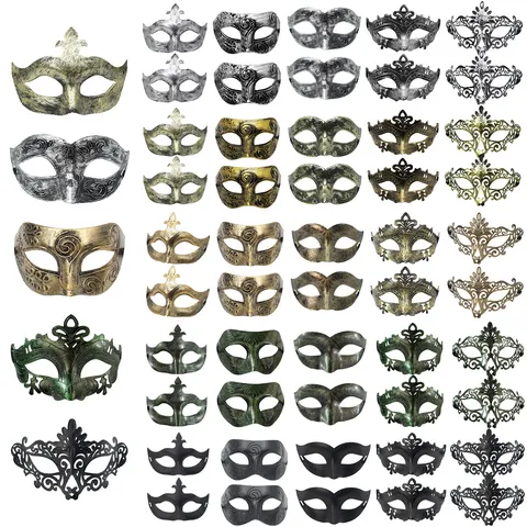 Halloween Retro Half Gelaat Masquerade Maskers Voor Vrouwen Mannen Vintage Venetië Carnaval Feest Masker Kostuum Rekwisieten Accessoire