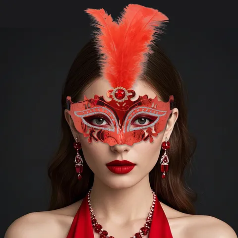Venetiaans Maskerademasker Half Gezicht Glinsterend Kunststof Veder Oogmasker Sexy Mysterieus Voor Dames Halloween Carnaval Feest Kostuum