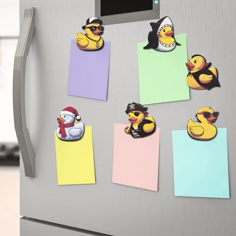 Houten Cartoon Kleine Gele Eend Koelkastmagneten Schattige Dieren Magnetische Koelkaststickers Voor Thuis Keuken Decor