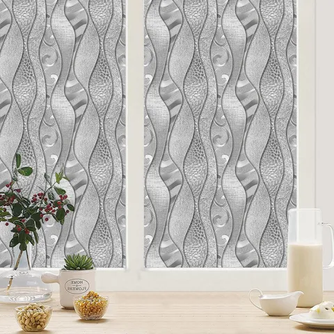 PVC Retro Statisch Hechtend Raamfolie Kleurrijke Gematteerde Glassticker Verwijderbare Privacy Raamsticker Voor Thuis Badkamer