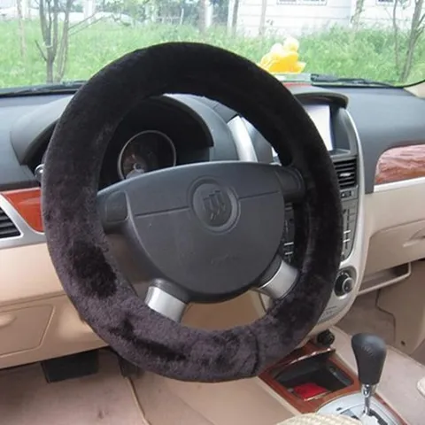 Universal Car Steering Wheel Cover Plush Winter Warm Anti-Slip Auto Interior Steering Wheel Protector