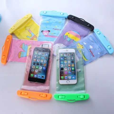 Transparent Waterproof Phone Bag PVC Clear Sealed Mobile Phone Pouch Case For Outdoor Swimming Drifting Beach Sports