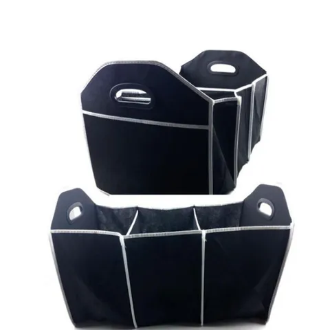 Foldable Car Trunk Organizer Multifunctional Non-Woven Storage Box Portable Car Interior Storage Bag With Handles