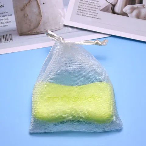 Nylon Soap Foaming Net Bag Drawstring Facial Cleansing Bubble Net Mesh Pouch For Bathroom Handcrafted Soap Storage