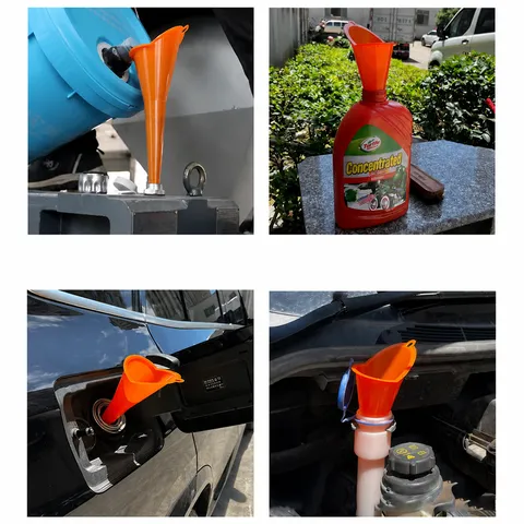 Embudo de Aceite de Plástico de Boquilla Larga Tamaño Grande Herramienta Práctica de Transferencia de Líquidos Para Relleno de Aceite de Motor de Coche