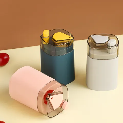 Automatic Pop-Up Toothpick Dispenser Household Press-Type Toothpick Holder Container Nordic Style Plastic Box