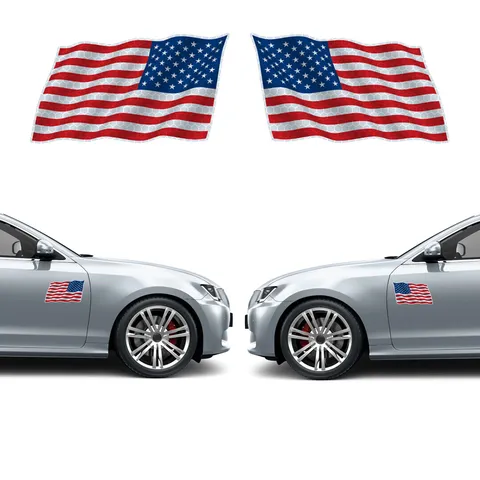 Amerikaanse Onafhankelijkheidsdag Magnetische Reflecterende Autosticker Koelkastmagneet Patriotische Vlag Feestdecoratie