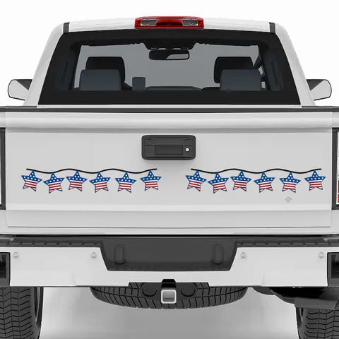 Amerikaanse Onafhankelijkheidsdag Magnetische Reflecterende Ster Autostickers Patriotische Vlag Decals