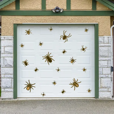 Halloween Magnétique Araignée Garage Porte Autocollants Imperméable PVC Réversibles Araignées Decals Pour Voiture Réfrigérateur Décor De Fête