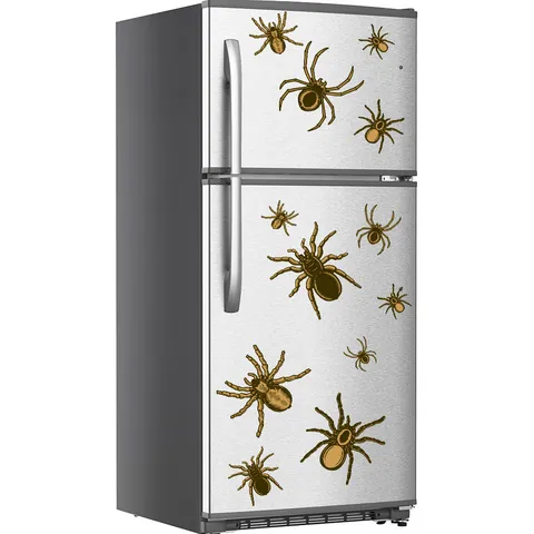 Halloween Magnétique Araignée Garage Porte Autocollants Imperméable PVC Réversibles Araignées Decals Pour Voiture Réfrigérateur Décor De Fête